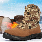Winter Cold-Proof Sheepskin Boots for Men – Waterproof, Thickened Warm Snow & Outdoor Hiking Boots