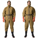 Full-Body Waterproof Waders with Steel Bottom – Durable One-Piece Fishing & Wading Pants