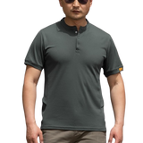 Men's Outdoor Henry Collar Quick Dry T-Shirt: Breathable, Loose Fit