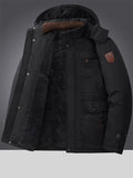 Men’s Mid-Length Winter Jacket – Thick Corduroy Coat with Lambswool Lining