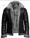 Men’s Winter Faux Fur Lapel Jacket – Warm Zipper Coat for Middle-Aged Men, Casual Fit Outerwear