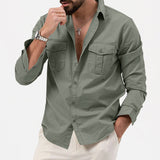 Three-Piece Men's American Retro Workwear & Casual Set