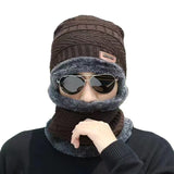 Winter Fishing Two-Piece Set – Men’s Thickened Knitted Hat & Scarf | Outdoor Thermal Cold-Proof Warm Set