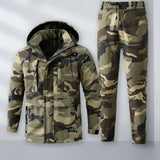 Men’s Winter Warm Work Suit – Thickened Cotton Fleece Cold-Proof Jacket & Pants Set, Waterproof & Wear-Resistant
