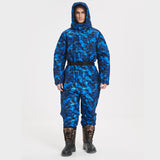 Thickened Winter One-Piece Cold-Proof Jacket – Waterproof Insulated Fishing & Work Coverall for Extreme Cold