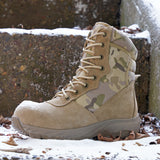 Men’s Winter Sheepskin Fur Lined Boots – ,Non-Slip Cold-Proof Outdoor Leather Shoes