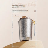 Luxury Pure Titanium Insulated Tumbler with Carry Strap – Portable Straight Cup
