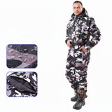 Thickened Winter One-Piece Cold-Proof Jacket – Waterproof Insulated Fishing & Work Coverall for Extreme Cold