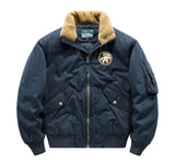 Men's Outdoor Zip Pocket Fleece Collar Warm Jacket