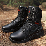 Men’s Tactical Military Boots – Breathable Non-Slip Outdoor Hiking & Work Combat Shoes with Steel Toe Protection