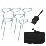 Winter Ice Fishing Ground Nail Kit – Heavy-Duty Ice Nails with Hammer & Tactical Bag