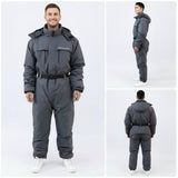 Outdoor One-Piece Down Jacket for Adults – Winter Waterproof Warm Ski & Fishing Coverall Suit