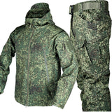 Autumn and Winter Outdoor Shark Skin Soft Shell Suit – Unisex Warm Camouflage Jacket and Pants Set