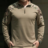 Men's Tactical Camo Frog Suit: Long Sleeve, Wear-Resistant Training Top