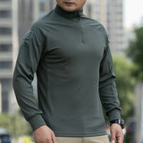 Men's Tactical Camo Frog Suit: Long Sleeve, Wear-Resistant Training Top