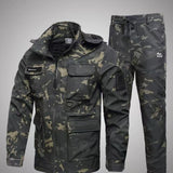 Winter Thickened Velvet Waterproof Workwear Set – Warm Hooded Jacket & Wear-Resistant Outdoor Cycling Labor Protection Suit