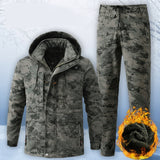 Men’s Winter Warm Work Suit – Thickened Cotton Fleece Cold-Proof Jacket & Pants Set, Waterproof & Wear-Resistant