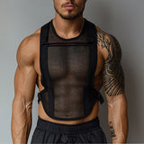 Men's Summer Fitness Mesh Sleeveless Vest