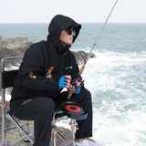 Winter Waterproof Fishing Jacket for Men – Thickened Fleece-Lined Outdoor Windproof & Warm Fishing Coat