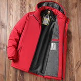 Men’s Mid-Length Winter Jacket – Thick Corduroy Coat with Lambswool Lining