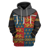 Men's Hoodie Edward the Black Prince Print Pocket Daily Casual