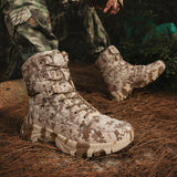 Large Size Camo Combat Boots for Men | Outdoor Tactical Hiking Boots