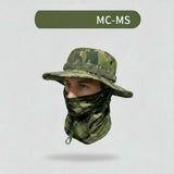 Camouflage Round-Brim Hat & Hood Set – Outdoor Windproof Mountaineering Fisherman Hat