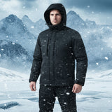 Men’s Winter Fleece-Lined Tactical Suit – Camouflage Warm Set with Reinforced Pants, Windproof & Breathable Outdoor Workwear