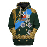 Men's Hoodie Nicholas II Print Pocket Daily Casual