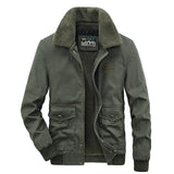 Men’s Winter Cotton Coat – Lapel Thickened Fleece Jacket with Multi-Pocket Design