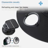 Solar Fan Sun Hat with 12cm Wide Brim – Men's Outdoor Fishing & Hiking Hat with Dual Fans and USB Charging