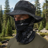 Camouflage Round-Brim Hat & Hood Set – Outdoor Windproof Mountaineering Fisherman Hat