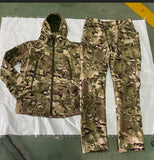Autumn and Winter Outdoor Shark Skin Soft Shell Suit – Unisex Warm Camouflage Jacket and Pants Set