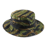 Military Tactical Camouflage Boonie Hat – Outdoor Sun Hat for Hiking, Mountaineering & Airsoft, Breathable Nylon Round-Brim Hat