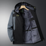 Men’s Winter Corduroy Jacket with Lambswool Lining – Thickened Mid-Length Cotton Padded Coat, Warm Fleece Inner, Detachable Hood