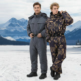 Outdoor One-Piece Down Jacket for Adults – Winter Waterproof Warm Ski & Fishing Coverall Suit