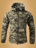 Men’s Tactical Soft Shell Jacket – Waterproof, Warm, Fleece-Lined Military Coat