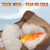 Winter Cold-Proof Sheepskin Boots for Men – Waterproof, Thickened Warm Snow & Outdoor Hiking Boots