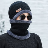 Winter Fishing Two-Piece Set – Men’s Thickened Knitted Hat & Scarf | Outdoor Thermal Cold-Proof Warm Set