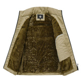 Men’s Fleece-Lined Outdoor Workwear Vest – Winter Warm Multi-Pocket Sleeveless Jacket, Large Size Casual Zipper Vest