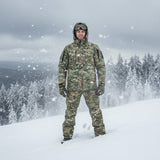 Men’s Winter Fleece-Lined Tactical Suit – Camouflage Warm Set with Reinforced Pants, Windproof & Breathable Outdoor Workwear