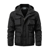 Men's Multi-Pocket Removable Sleeve Waterproof And Oil-proof Outdoor Jacket
