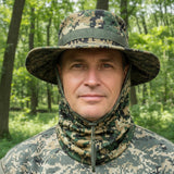 Camouflage Round-Brim Hat & Hood Set – Outdoor Windproof Mountaineering Fisherman Hat