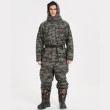 Thickened Winter One-Piece Cold-Proof Jacket – Waterproof Insulated Fishing & Work Coverall for Extreme Cold