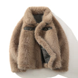 Men’s Reversible Fur-Lined Jacket – Windproof, Warm, Plus Size Coat