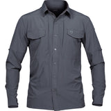 Men's Tactical Long Sleeve Shirt: Ultra-Thin, Breathable, Quick Dry, Multi-Pocket