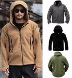 Men’s Outdoor Warm Fleece Lined Jacket – Cold-Proof Windbreaker Hooded Coat for Winter