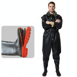 Full-Body Waterproof Waders with Steel Bottom – Durable One-Piece Fishing & Wading Pants
