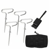 Winter Ice Fishing Ground Nail Kit – Heavy-Duty Ice Nails with Hammer & Tactical Bag