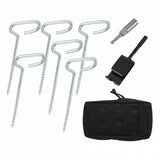 Winter Ice Fishing Ground Nail Kit – Heavy-Duty Ice Nails with Hammer & Tactical Bag